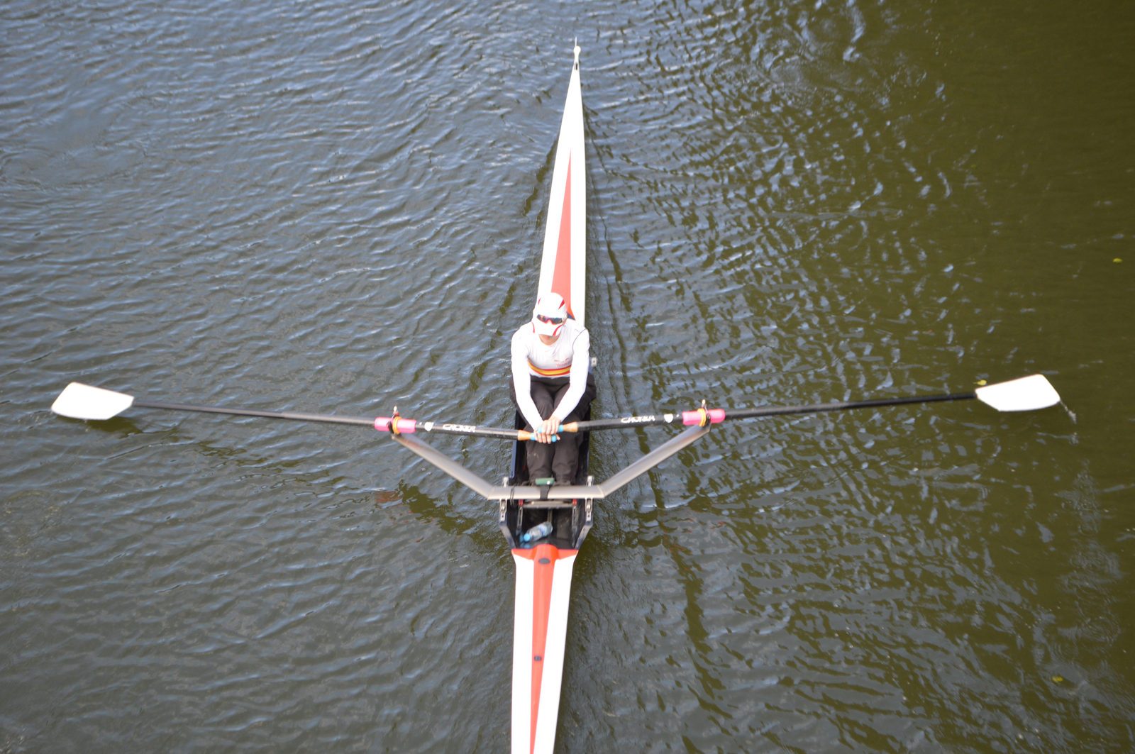 A sculler on the River Medway
